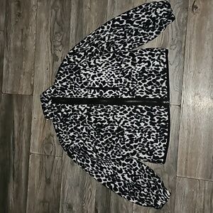 Sandy Liang X Target sweater animal print full zip pocket small